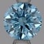 0.58 Ct. Fancy Vivid Blue Round Lab Grown Diamond