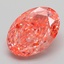 4.23 Ct. Fancy Vivid Pink Orange Oval Lab Grown Diamond