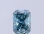 0.89 Ct. Fancy Vivid Green Blue Radiant Lab Grown Diamond