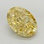 12.68 Ct. Fancy Vivid  Yellow Oval Lab Grown Diamond