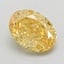 1.09 Ct. Fancy Intense  Yellow Oval Lab Grown Diamond
