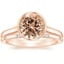 14K Rose Gold Luna Ring with Astra Diamond Ring