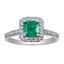 Custom Fancy Diamond & Emerald Halo Ring