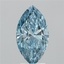3.10 Ct. Fancy Vivid Blue Marquise Lab Grown Diamond