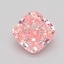0.31 Ct. Fancy Vivid  Pink Cushion Lab Grown Diamond