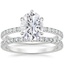 18KW Moissanite Bliss Diamond Ring (1/6 ct. tw.) with Bliss Diamond Ring (1/5 ct. tw.), smalltop view