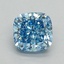 1.00 Ct. Fancy Vivid Blue Cushion Lab Grown Diamond