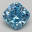 1.87 Ct. Fancy Vivid Blue Cushion Lab Grown Diamond