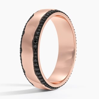 Glacier Eternity Black Diamond 6mm Wedding Ring (1/2 ct. tw.) in 14K Rose Gold