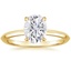 18K Yellow Gold Hazel Solitaire Ring, smalltop view