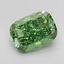 4.00 Ct. Fancy Vivid Green Cushion Lab Grown Diamond