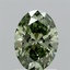 1.90 Ct. Fancy Vivid Green Oval Lab Grown Diamond
