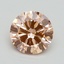 0.90 Ct. Fancy Intense Orangy Pink Round Lab Grown Diamond