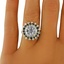 The Naama Ring, smalltop view on a hand