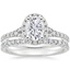 18KW Moissanite Joy Diamond Ring (1/3 ct. tw.) with Bliss Diamond Ring (1/5 ct. tw.), smalltop view