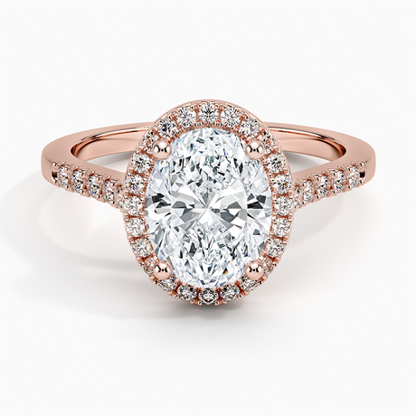 14K Rose Gold Odessa Halo Diamond Ring (1/5 ct. tw.)