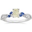 18K White Gold Luxe Willow Sapphire and Diamond Ring (1/8 ct. tw.), smalltop view