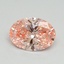 1.06 Ct. Fancy Vivid Pink Oval Lab Grown Diamond
