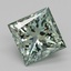 1.51 Ct. Fancy Vivid Green Princess Lab Grown Diamond