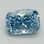 2.14 Ct. Fancy Vivid Blue Cushion Lab Grown Diamond