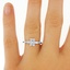 The Arnello Ring, smalltop view on a hand