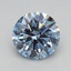 0.66 Ct. Fancy Vivid Blue Round Lab Grown Diamond