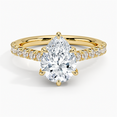 18K Yellow Gold Sienna Half Coverage Hidden Accents Diamond Ring (1/2 ct. tw.)