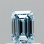 0.54 Ct. Fancy Vivid Blue Emerald Lab Grown Diamond
