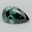 7.03 Ct. Fancy Vivid  Green Pear Lab Grown Diamond