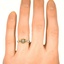 The Bliana Ring, smallzoomed in top view on a hand