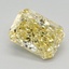 1.13 Ct. Fancy Vivid Yellow Radiant Lab Grown Diamond
