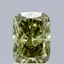 1.01 Ct. Fancy Vivid Green Cushion Lab Grown Diamond