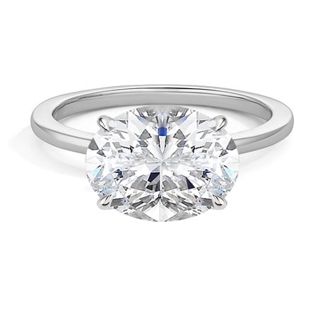 18K White Gold Morgan East-West Solitaire Ring