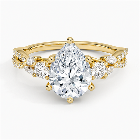 18K Yellow Gold Luxe Willow Three Stone Diamond Ring (1/2 ct. tw.)