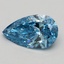 1.56 Ct. Fancy Vivid Blue Pear Lab Grown Diamond