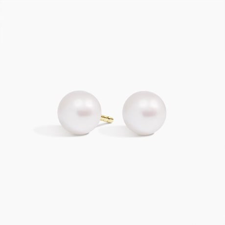 Premium Akoya Cultured Pearl Stud Earrings (6mm)