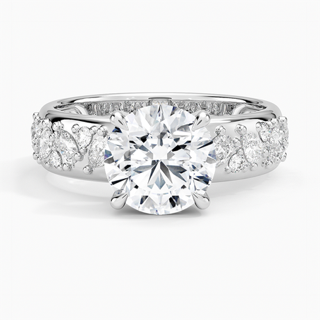 Platinum Mosaic Olivetta Three-Quarter Coverage Diamond Ring (1/2 ct. tw.)