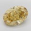 11.83 Ct. Fancy Vivid  Yellow Oval Lab Grown Diamond