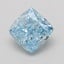 1.02 Ct. Fancy Vivid Blue Cushion Lab Grown Diamond