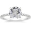 18K White Gold Viviana Three-Quarter Coverage Diamond Ring, smalltop view