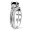 Vintage-Inspired Diamond and Sapphire Bridal Set, smallview