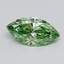 1.09 Ct. Fancy Vivid  Green Marquise Lab Grown Diamond