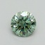 0.54 Ct. Fancy Vivid Green Round Lab Grown Diamond