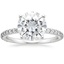 18K White Gold Petite Shared Prong Three-Quarter Coverage Diamond Ring (1/3 ct. tw.), smalltop view