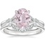 Platinum Nadia Diamond Ring with Aria Contoured Diamond Ring