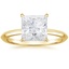 18K Yellow Gold Hazel Solitaire Ring, smalltop view
