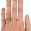 The Germaine Ring, smallzoomed in top view on a hand