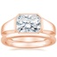 14K Rose Gold Haiden Ring with 2mm Comfort Fit Wedding Ring