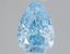 1.53 Ct. Fancy Vivid Blue Pear Lab Grown Diamond