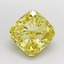4.01 Ct. Fancy Intense  Yellow Cushion Lab Grown Diamond